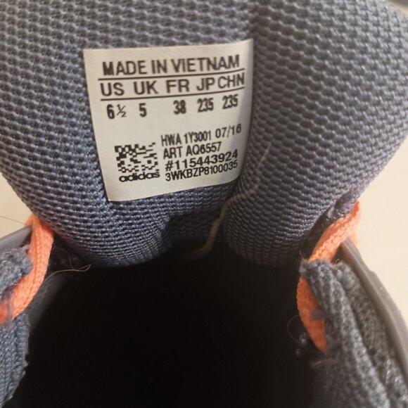 Adidas Galaxy Cloudfoam Running Sneakers Blue Orange Laces Women’s Size 6.5 EUC - Picture 14 of 16